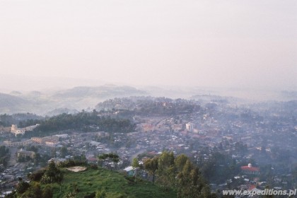 Etiopia wyprawa gondar panorama z hotelu goha