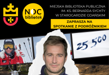 Noc Bibliotek w Starogardzie Gdańskim z Rafałem Królem Starogard warsztat podróżniczy
